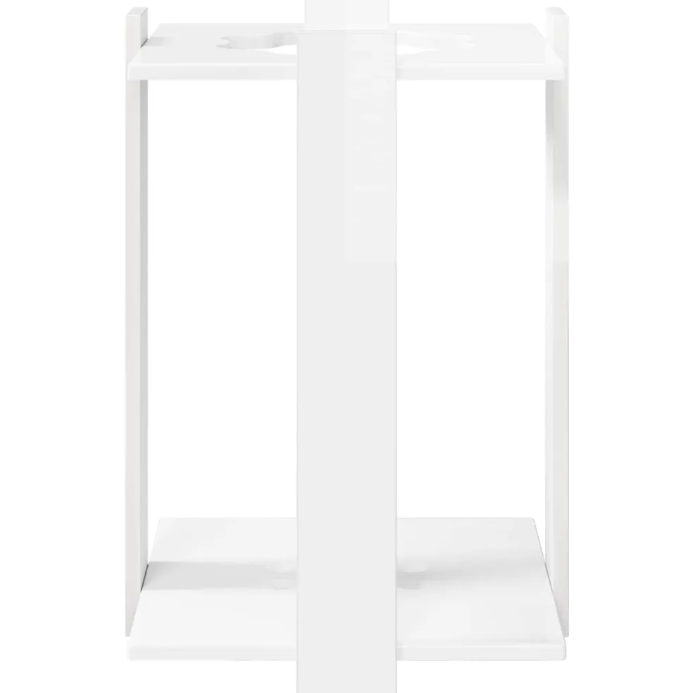 vidaXL Hengelhouder Bewerkt hout 42 x 43 x 60 cm Hoogglans Wit