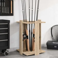 vidaXL Hengelhouder Bewerkt hout 42 x 43 x 60 cm Sonoma Eiken