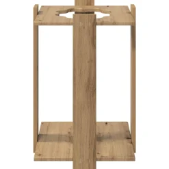 vidaXL Hengelhouder Bewerkt hout 42 x 43 x 60 cm Artisanaal eiken