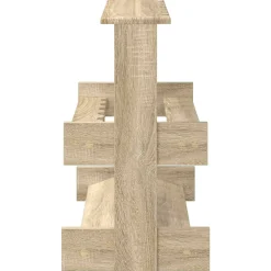 vidaXL Hengelhouder Bewerkt hout 60 x 35 x 60 cm Sonoma Eiken