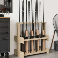 vidaXL Hengelhouder Bewerkt hout 60 x 35 x 60 cm Sonoma Eiken