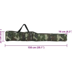 vidaXL Hengeltas 150 cm camouflage oxford stof groen