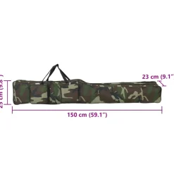 vidaXL Hengeltas 150 cm camouflage oxford stof groen