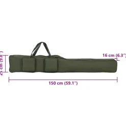 vidaXL Hengeltas 150 cm oxford stof donkergroen