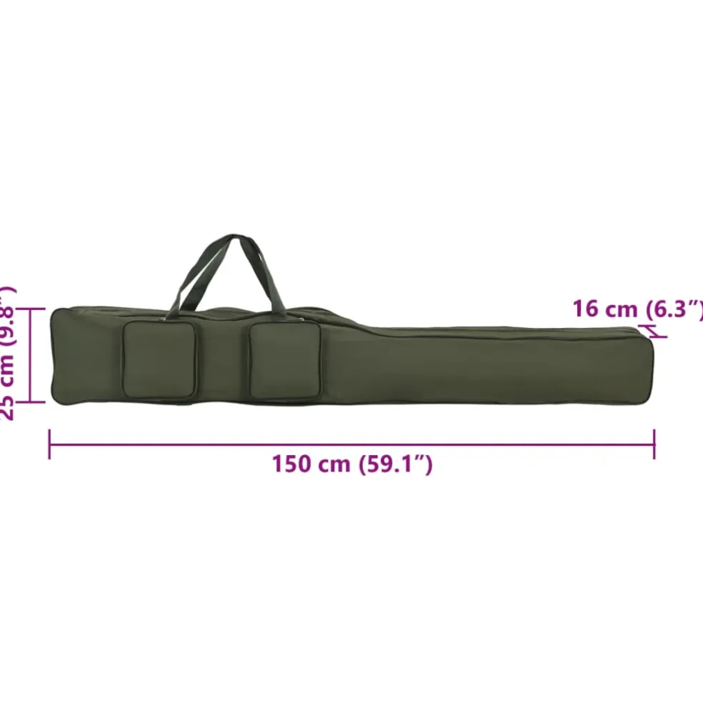 vidaXL Hengeltas 150 cm oxford stof donkergroen