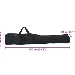 vidaXL Hengeltas 150 cm oxford stof zwart