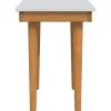 vidaxl Henktafel Kruk FAUSKE Wit 40 x 33 x 45 cm Massief grenenhout