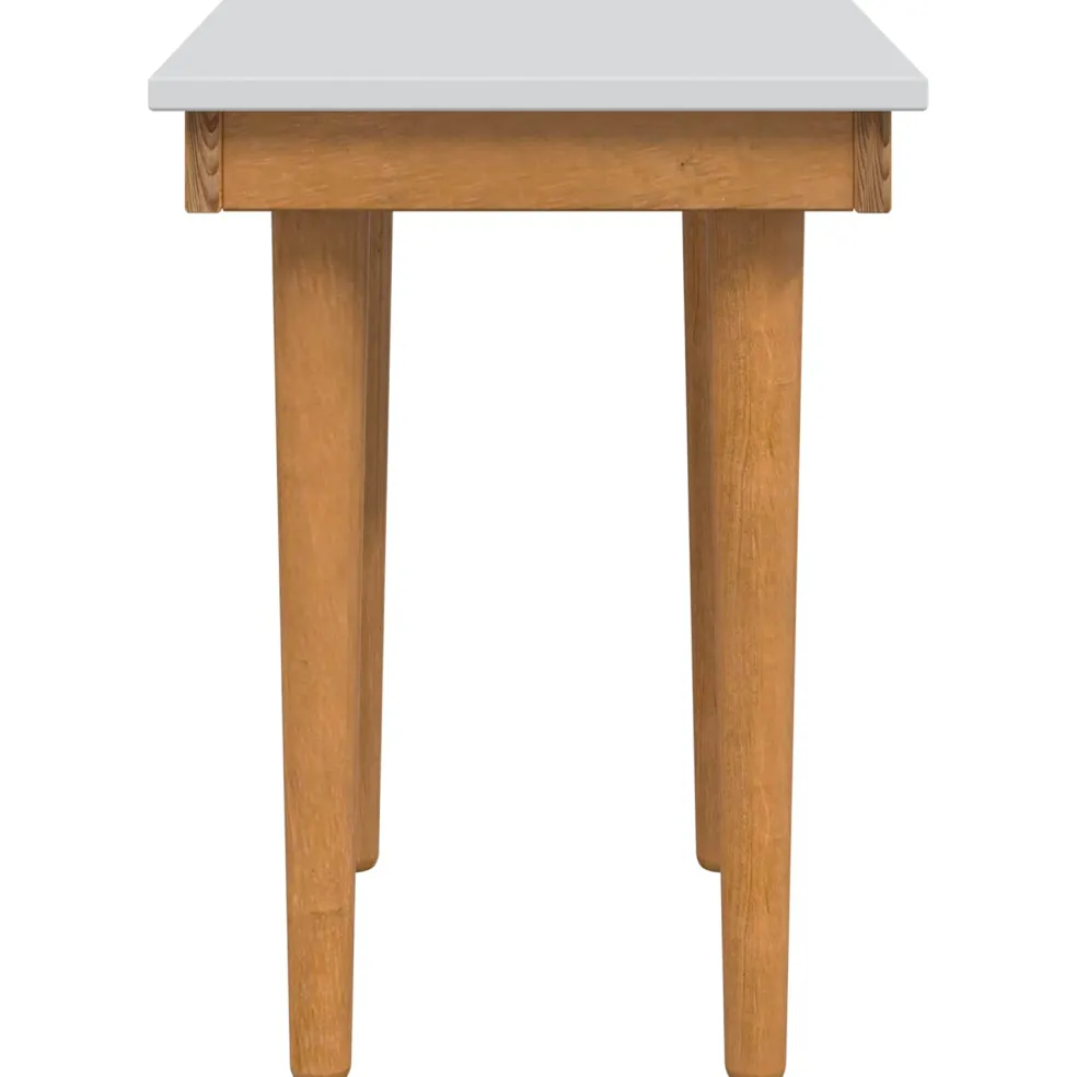 vidaxl Henktafel Kruk FAUSKE Wit 40 x 33 x 45 cm Massief grenenhout