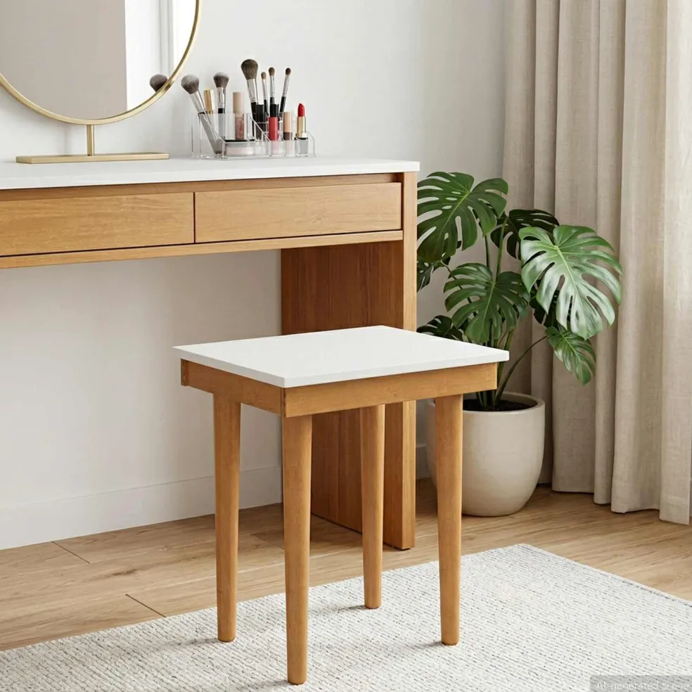 vidaxl Henktafel Kruk FAUSKE Wit 40 x 33 x 45 cm Massief grenenhout