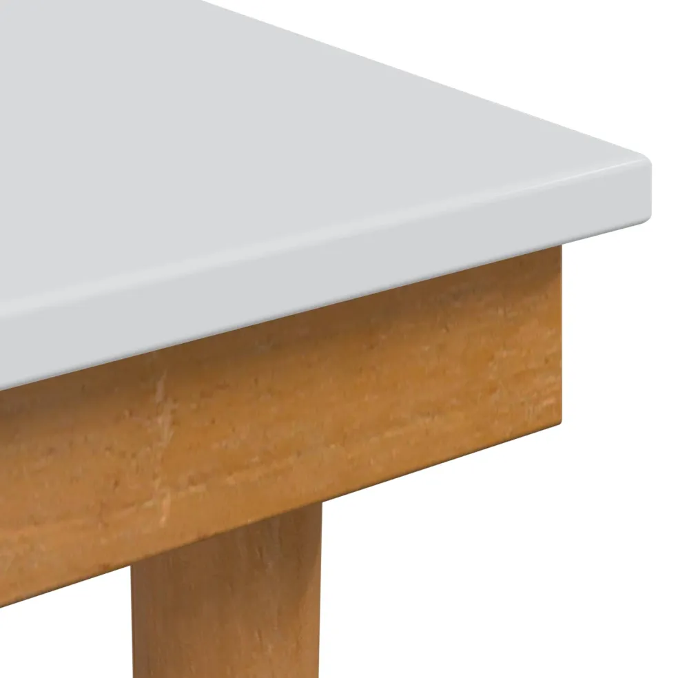 vidaxl Henktafel Kruk FAUSKE Wit 40 x 33 x 45 cm Massief grenenhout