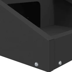 vidaXL Hertenvoerbak Zwart 28 x 30 x 80 cm 3 kg Koudgewalst Staal