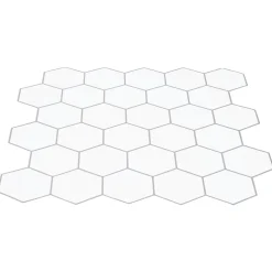 vidaXL Hexagon tegel 10 st Wit Grijs 30 x 30 cm Polyurethaan en PET