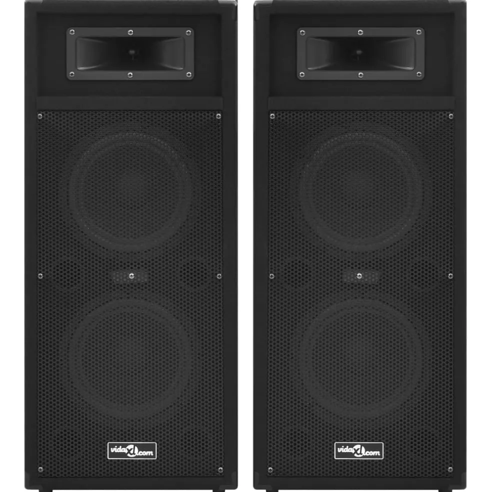 vidaXL Hifi-podiumluidsprekers 2 st passief professioneel 1000 W zwart