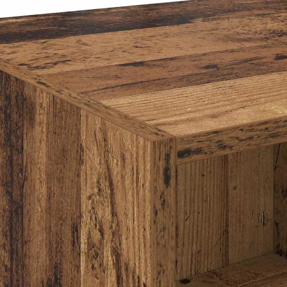 vidaXL Highboard Oud Hout 50 x 42,5 x 185 cm Bewerkt hout