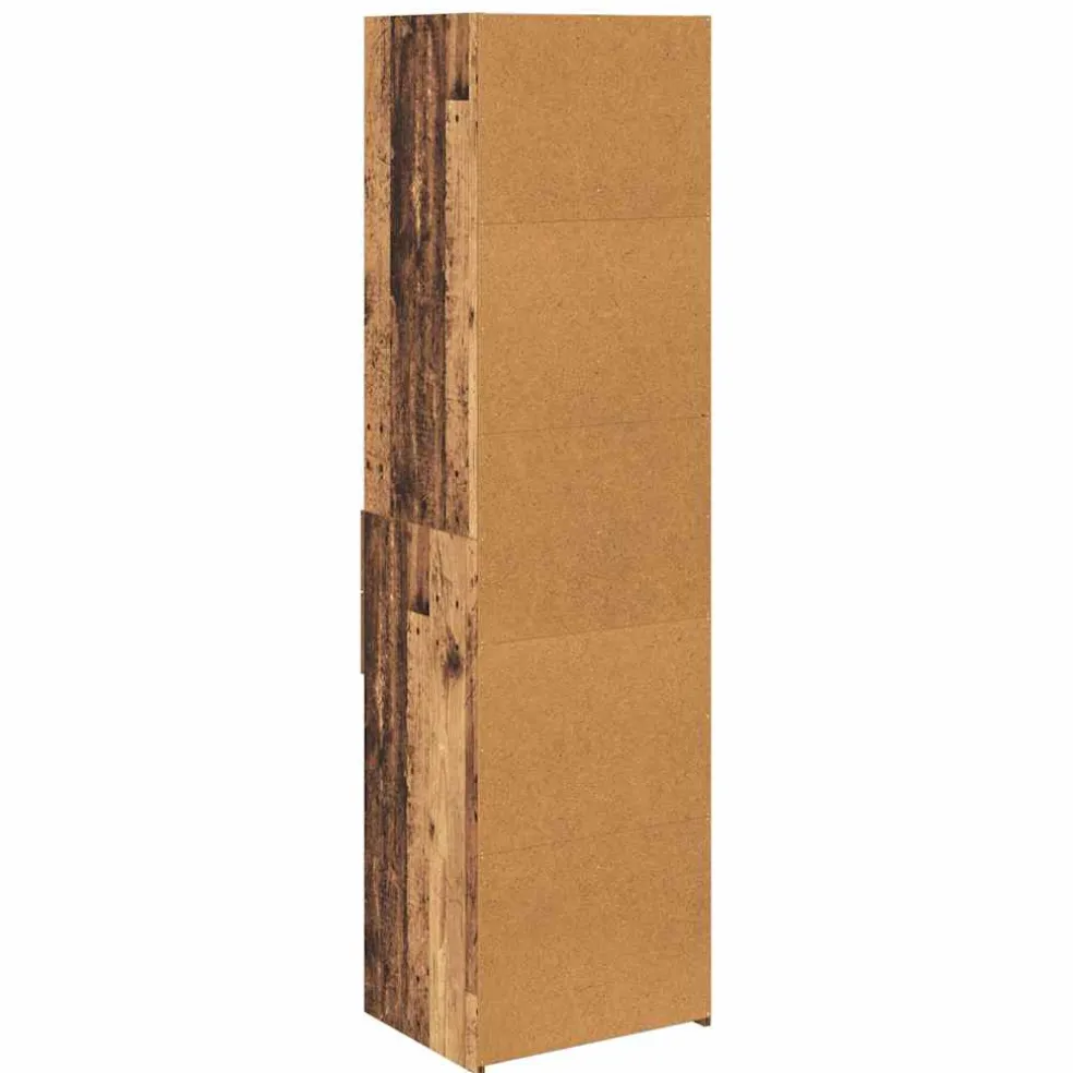 vidaXL Highboard Oud Hout 50 x 42,5 x 185 cm Bewerkt hout