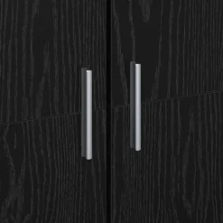 vidaXL Highboard 60 x 35 x 180 cm Bewerkt hout Zwart eiken