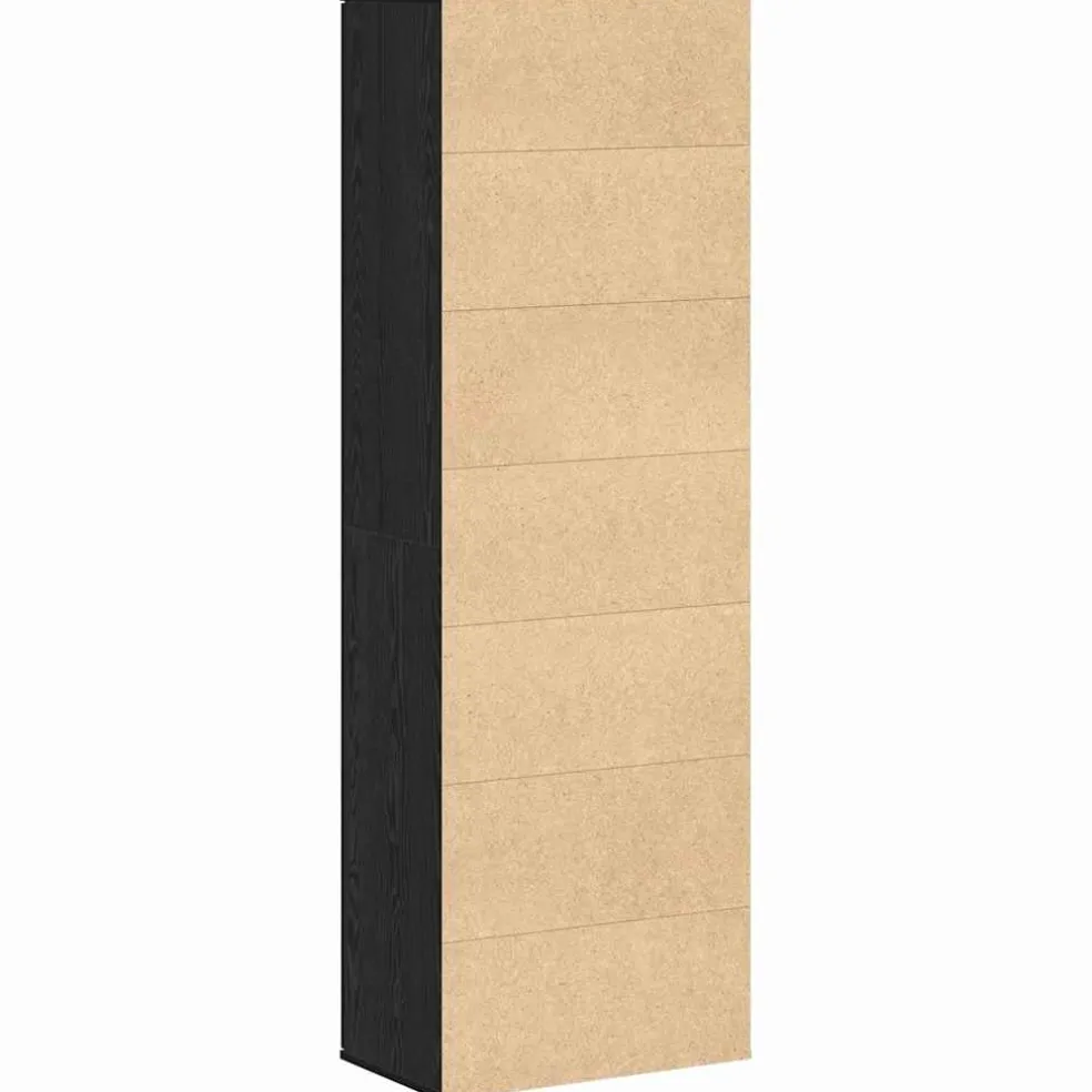 vidaXL Highboard 60 x 35 x 180 cm Bewerkt hout Zwart eiken