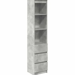 vidaXL Highboard 37,5x35x180 cm spaanplaat betongrijs