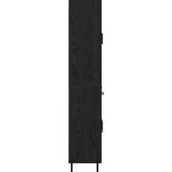 vidaXL Highboard Zwart Eiken 69,5 x 34 x 180 cm Bewerkt hout