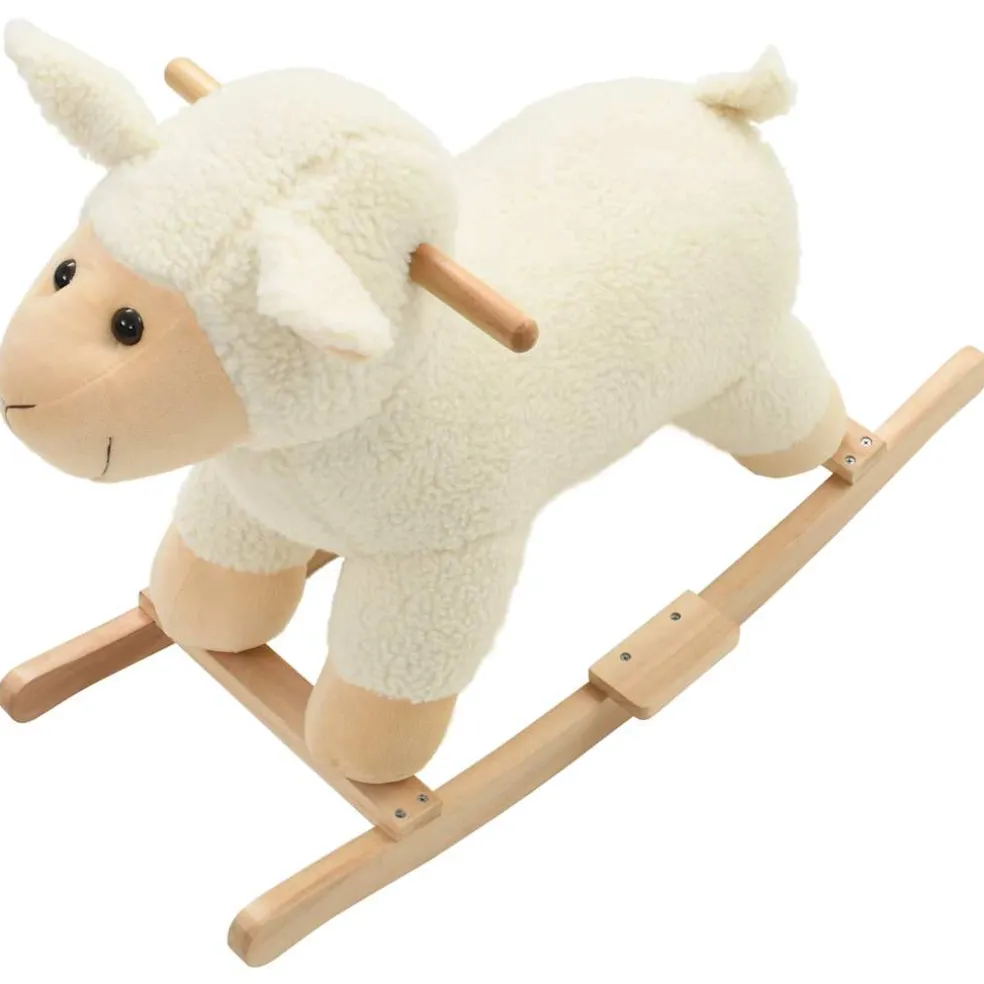 vidaXL Hobbeldier schaap 78x34x58 cm pluche wit