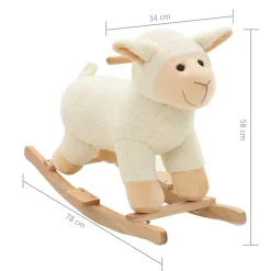 vidaXL Hobbeldier schaap 78x34x58 cm pluche wit