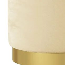 vidaXL Hocker met opbergruimte rond fluweel 31 x 37 cm abrikooskleurig