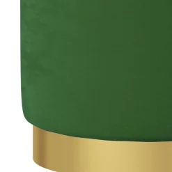 vidaXL Hocker met opbergruimte rond fluweel 31 x 37 cm groen