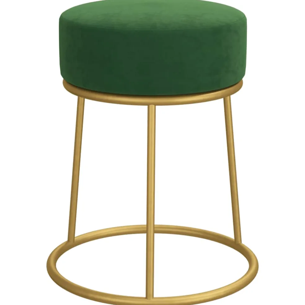 vidaXL Hocker rond fluweel groen