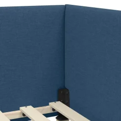 vidaXL Hoekbedframe Blauw 80 x 200 cm Stof