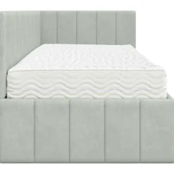vidaXL Hoekbedframe met Matras 2 st Lichtgrijs 80 x 200 cm Fluweel