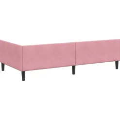 vidaXL Hoekbedframe Roze 80 x 200 cm Fluweel