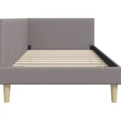 vidaXL Hoekbedframe Taupe 80 x 200 cm Stof