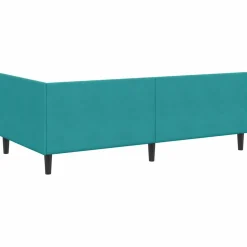 vidaXL Hoekbedframe Turquoise 80 x 200 cm Fluweel