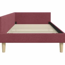 vidaXL Hoekbedframe Wijnrood 80 x 200 cm Stof