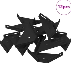 vidaXL Hoekbeugel 12 Zwart 138,5 x 50,5 x 16 mm IJzer