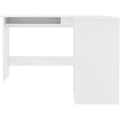 vidaXL Hoekbureau L-vormig 120x140x75 cm bewerkt hout wit