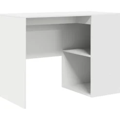 vidaXL Hoekbureau met lade met plank met opslag Wit 102 x 88 x 75 cm