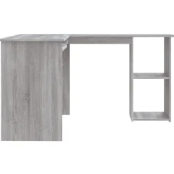 vidaXL Hoekbureau 120x140x75 cm bewerkt hout grijs sonoma eikenkleurig