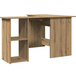 vidaXL Hoekbureau 120x140x75 cm bewerkt hout artisanaal eikenkleur