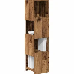 vidaXL Hoekkast 25,5x25x102cm Bewerkt hout Oudhout