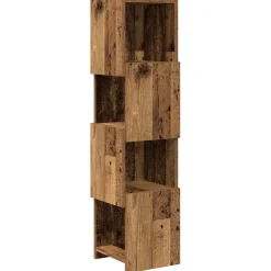 vidaXL Hoekkast 25,5x25x102cm Bewerkt hout Oudhout