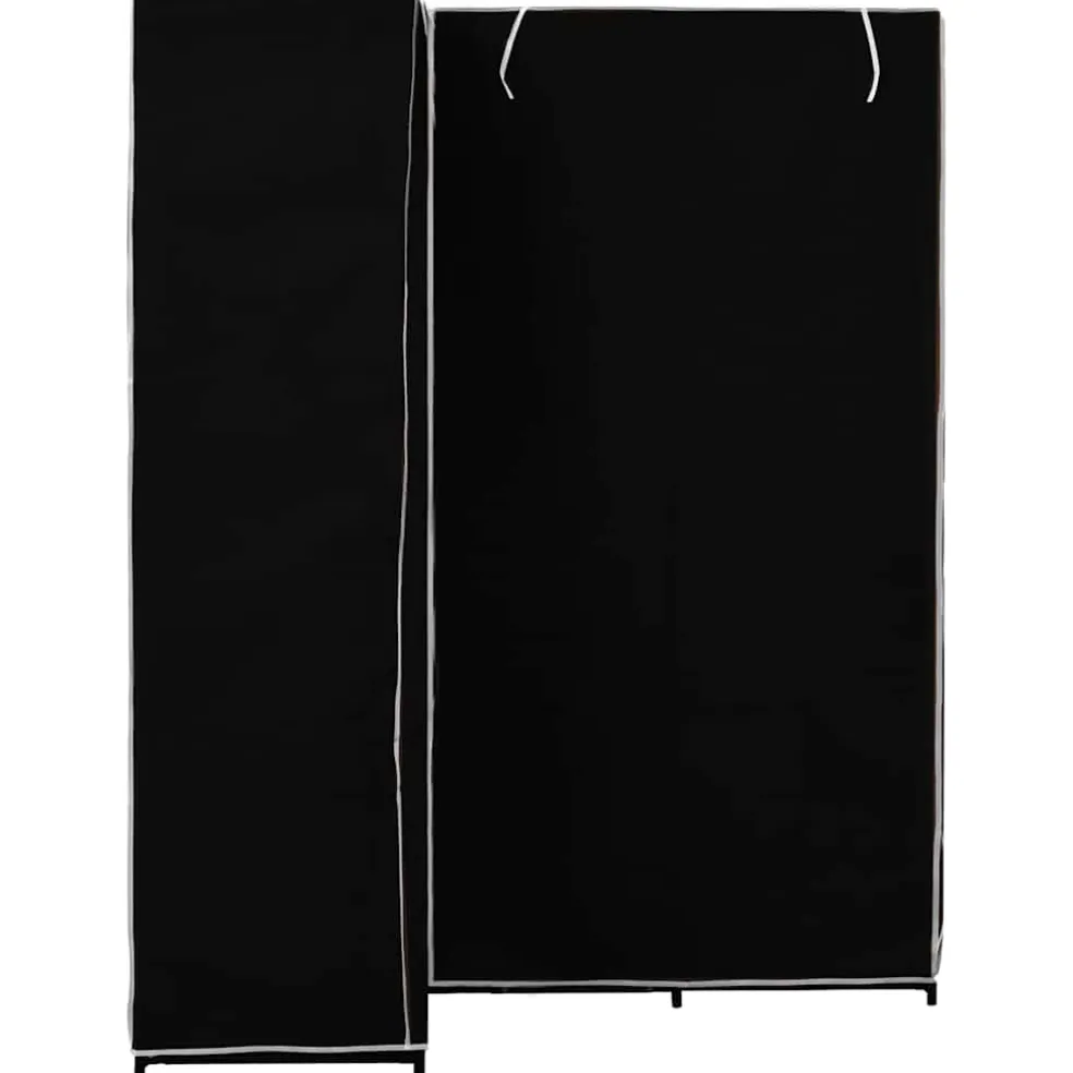 vidaXL Hoekkledingkast 130x87x169 cm zwart