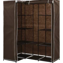 vidaXL Hoekkledingkast 130x87x169 cm bruin