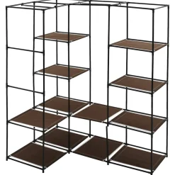 vidaXL Hoekkledingkast 130x87x169 cm bruin