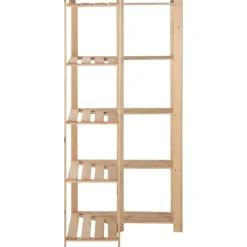 vidaXL Hoekopbergrek 5-laags 82,5x82,5x170 cm massief grenenhout