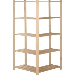 vidaXL Hoekopbergrek 5-laags 82,5x82,5x170 cm massief grenenhout
