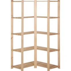 vidaXL Hoekopbergrek 5-laags 82,5x82,5x170 cm massief grenenhout