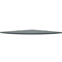 vidaXL Hoekplank met chromen dragers zwart 25x25 cm glas