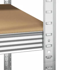 vidaXL Hoekplank met plank Zilver 90 x 90 x 198 cm Bewerkt hout