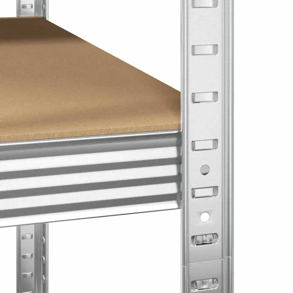vidaXL Hoekplank met plank Zilver 90 x 90 x 198 cm Bewerkt hout